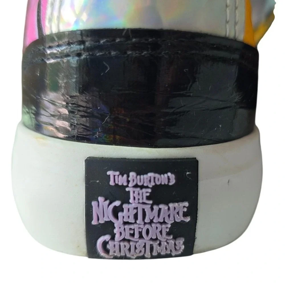 Disney Nightmare Before Christmas Jack Sally Patchwork High Top Sneakers Size 7